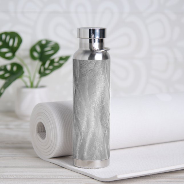 Bouteille D'eau Métal brossé argenté (Yoga)