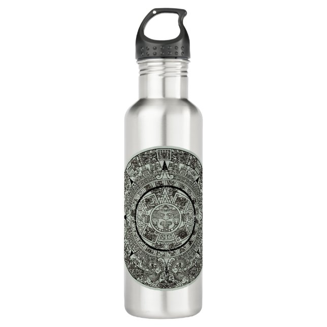 Bouteille D'eau Mexicaine Aztec Sun Stone Maya Calendrier 1 (Devant)