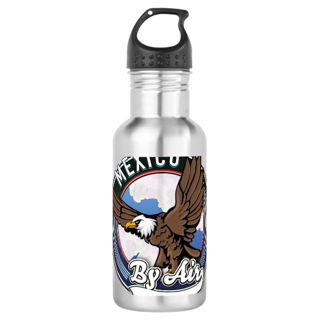 Bouteille D'eau Mexique par avion patch. (Devant)