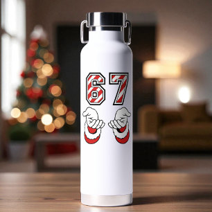 Bouteille D'eau Mignon Meme de Noël Six Sept 67 6 7 Vacances
