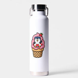 Bouteille D'eau mignon pingouin, glace d'été, animal kawaii stic
