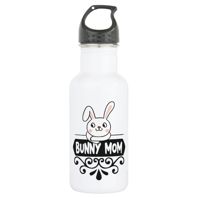 Bouteille D'eau Mignonne mamie animal animal animal lapin amoureux (Devant)