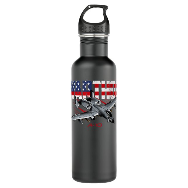 Bouteille D'eau Military Airplane A10 Warthog American Flag  (Devant)