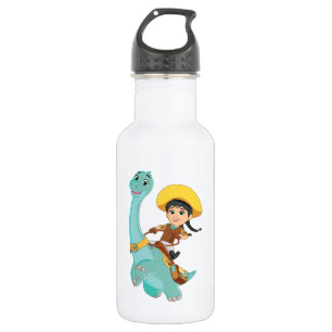 Bouteille D'eau Min & Clover Joyeux Cowgirl & Brontosaurus Ride