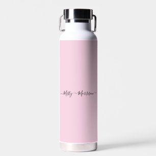 Bouteille D'eau Mini minimaliste Féminine Script rose moderne Nom 