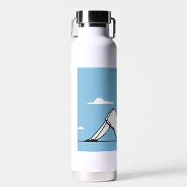 Bouteille D'eau Minimalist Woman and Dog Illustration