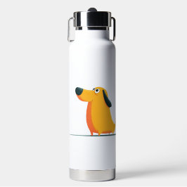 Bouteille D'eau Minimalist Woman and Dog Illustration Gift for Dog