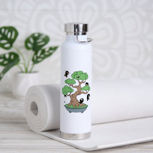 Bouteille D'eau Minuscules Ninjas dans l'arbre de Bonsai