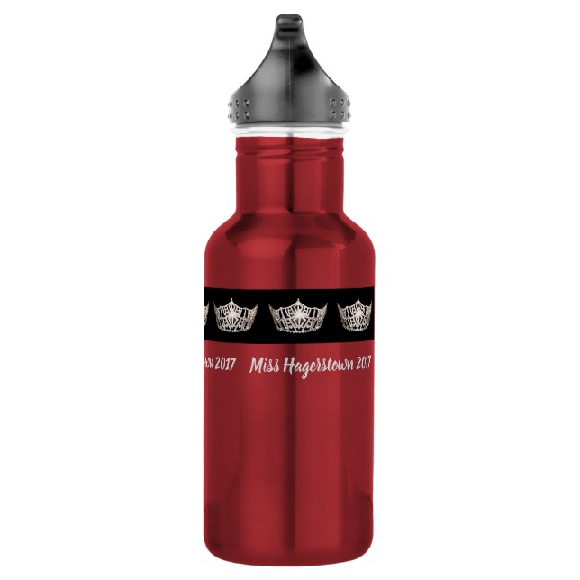 Bouteille d'eau Miss America Argent Crown Pexagon (Droite)