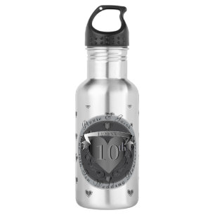 Bouteille D'eau Mme 10th Tin Mariage Anniversaire Emblème du coeur