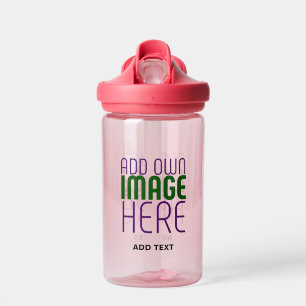 BOUTEILLE D'EAU MODÈLE DE TEXTE D'IMAGE ROSE SIMPLE MODERNE