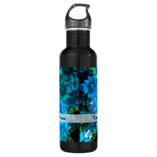 Bouteille D'eau Modèle floral bleu clair moderne