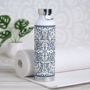 Bouteille D'eau Modèle floral Bleu fantaisie