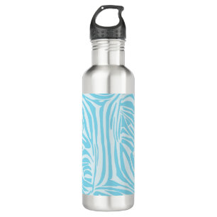 Bouteille D'eau Modèle Zèbre Bleu