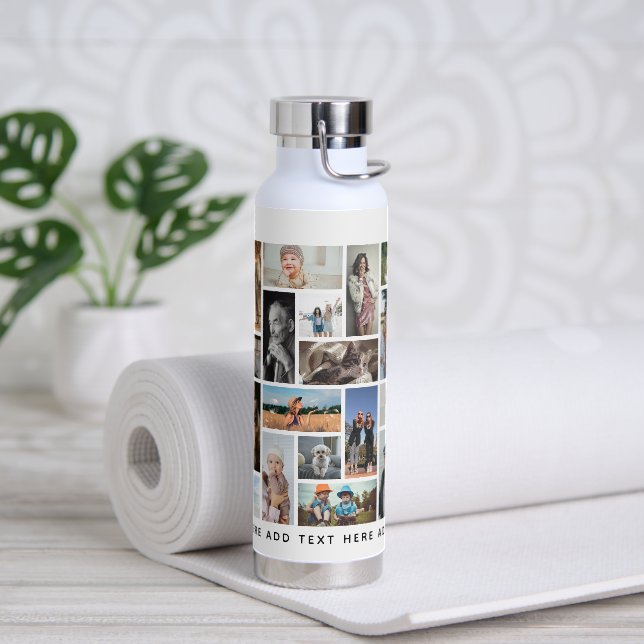 Bouteille D'eau Modern 30 x Photo Collage Grid Personalized (Yoga)