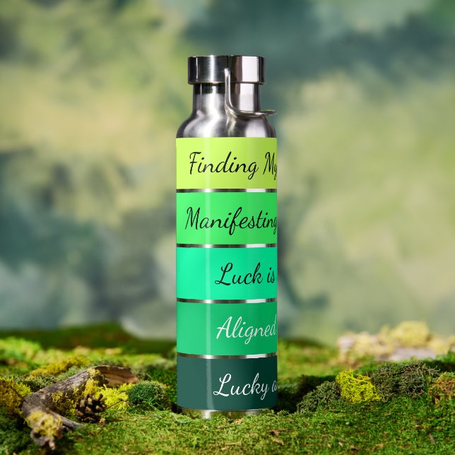 Bouteille D'eau Modern St. Patrick’s Day Gradient (Extérieur (pivotée))