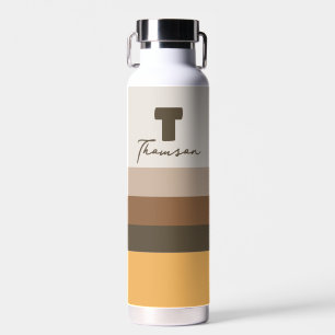 Bouteille D'eau Moderne minimaliste Rétro Vintage rayures Brown