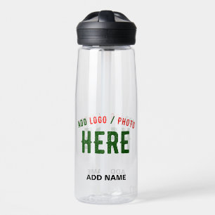 BOUTEILLE D'EAU MODERNE MODERNE PERSONNALISABLE CLAIR VÉRIFIÉ