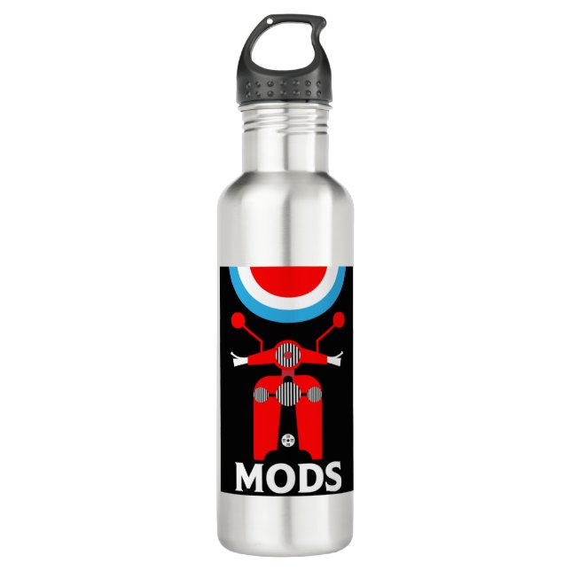Bouteille D'eau Mods Et Rockers Anglais D'Inspiration vintage (Devant)