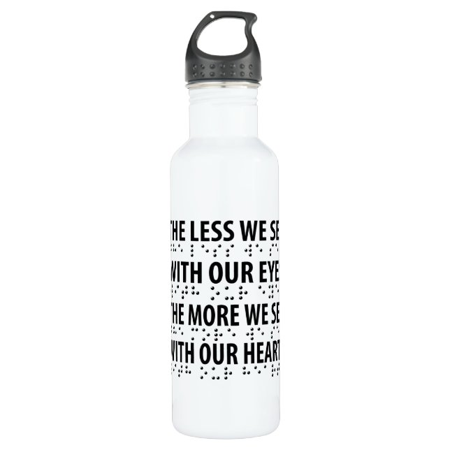 Bouteille D'eau Moins On Voit Avec Nos Yeux - Éclaircissement Brai (Devant)