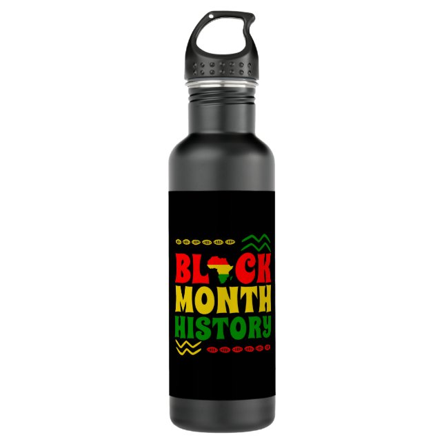 Bouteille D'eau Mois de l'histoire des Noirs, Afro-Américains (Devant)
