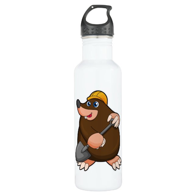 Bouteille D'eau Mole avec lunette et casquette dur (Devant)