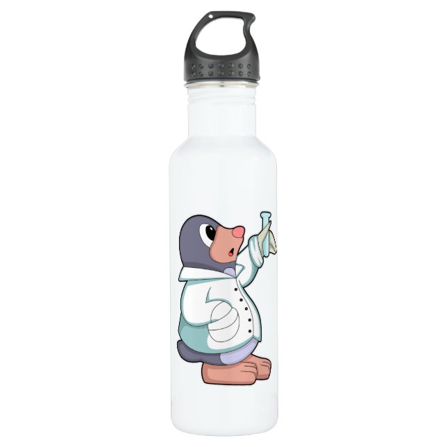 Bouteille D'eau Mole comme scientifique avec tube d'essai (Devant)