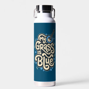 Bouteille D'eau Mon Herbe Est Bleu Bluegrass Musique Folle