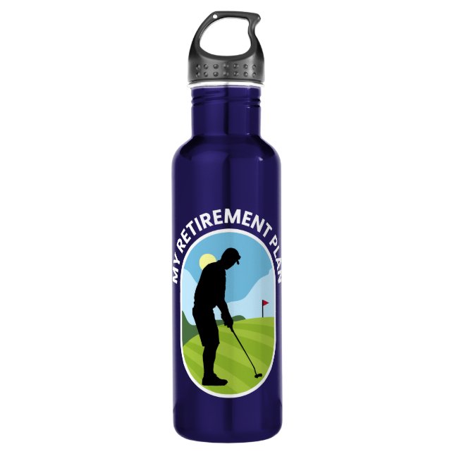 Bouteille D'eau Mon régime de retraite - Golf Golf Planification à (Devant)