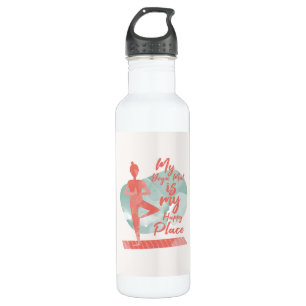 Bouteille D'eau Mon Yoga Mat est mon endroit heureux