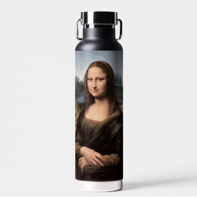 Bouteille D'eau Mona Lisa Portrait / Peinture (Avant)
