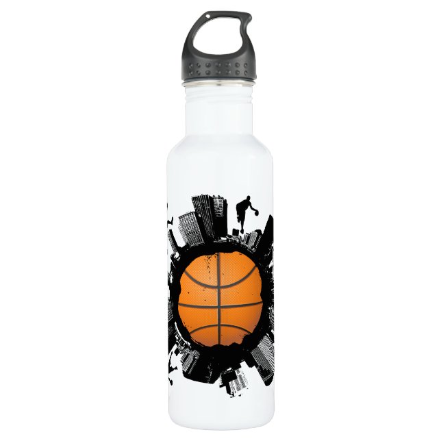 Bouteille D'eau Monde de basket-ball (Devant)