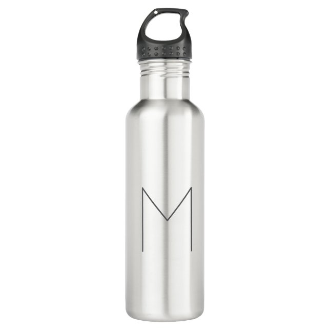 Bouteille D'eau Monogram Modern Simple Minimalist Plain (Devant)