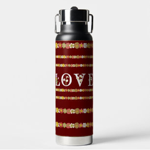 Bouteille D'eau Monogram Rustique Daisy Floral Amour
