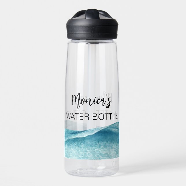 Bouteille D'eau Monogramme cadeau de nom personnalisé (Avant)