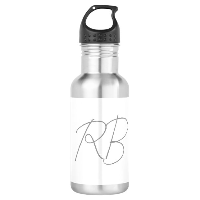 Bouteille D'eau Monogramme créatif unique tendance Lettres initial (Devant)