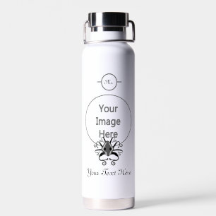 Bouteille D'eau Monogramme de calmar gris