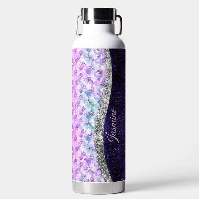 Bouteille D'eau monogramme de fausse parties scintillant de peau d (Avant)