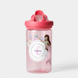 Bouteille D'eau Monogramme de sirènes lunaires