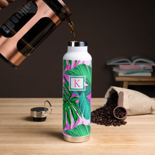 Bouteille D'eau Monogramme de Vibes de l'île tropicale
