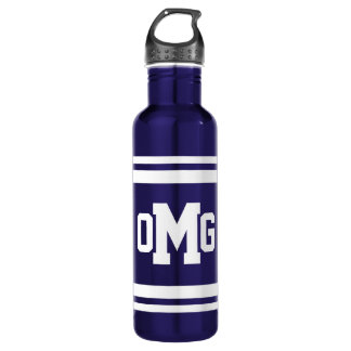 Bouteille d'eau monogramme gras