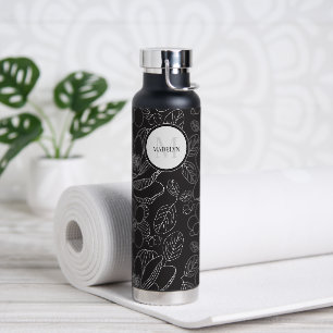 Bouteille D'eau Monogramme magnolia illustration Personnalisée