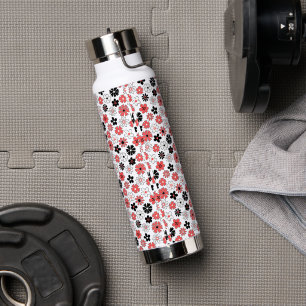 Bouteille D'eau Monogramme moderne Flore élégant