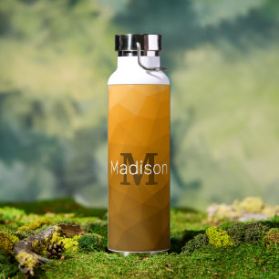Bouteille D'eau Monogramme Motif géométrique en maillage orange