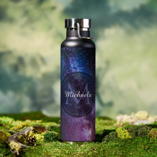 Bouteille D'eau Monogramme personnalisable à voie lactée