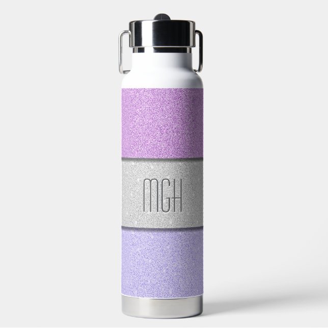 Bouteille D'eau Monogramme personnalisé faux paillettes Bling (Salle de sport)