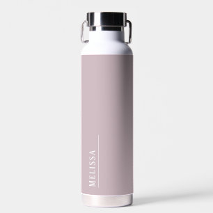 Bouteille D'eau monogramme personnalisé, mauve moderne