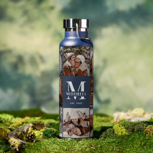 Bouteille D'eau Monogramme personnalisé moderne et collection phot