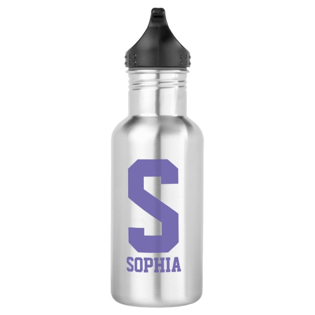 Bouteille d'eau monogramme personnalisée | Cadeau  (Droite)