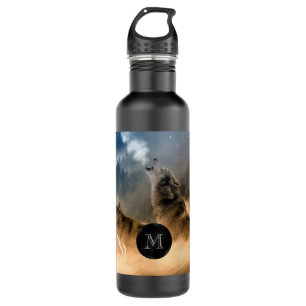 Bouteille D'eau Monogramme photo Wolves 